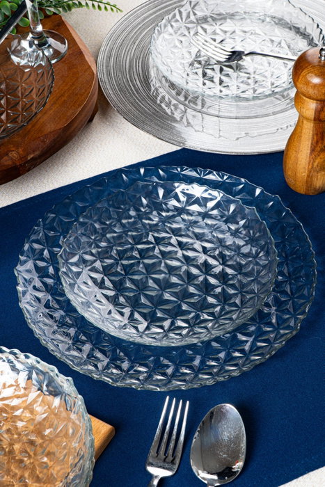 Hermia Set de Servir Pasteles Prizma 7 de Vidrio Transparente de 7 Piezas Hermia Set de Servir Pasteles Prizma 7 de Vidrio Transparente de 7 Piezas